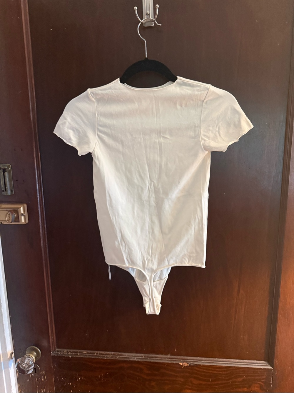 SKIMS White Short-Sleeve Bodysuit Tee